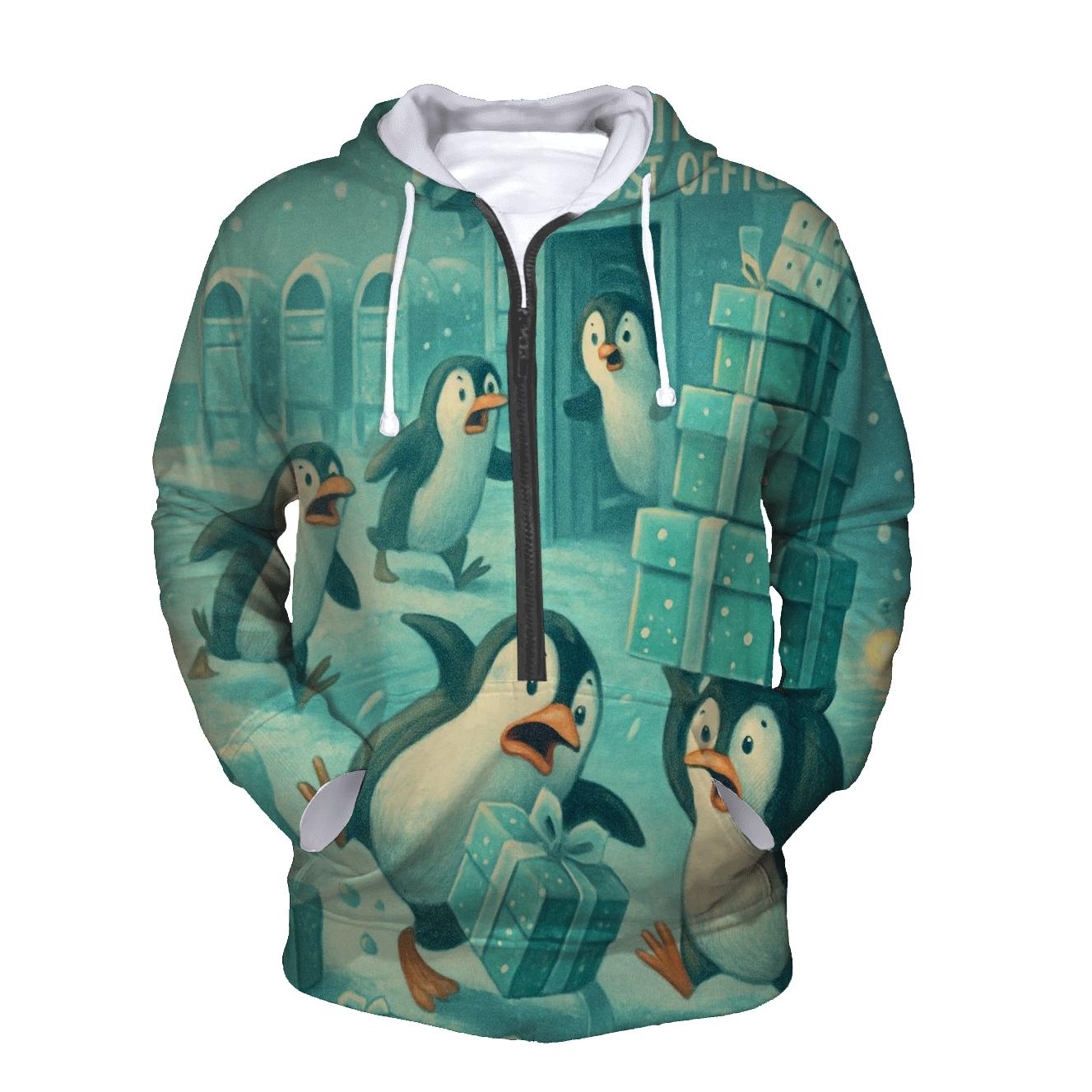 Penguin Post Office Panic graphic hoodies