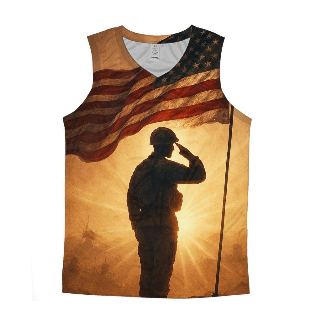 Dawn Sentinel Flag trendy fitted tank tops