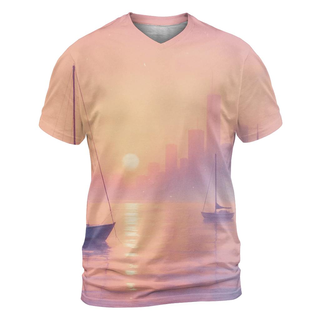 Lavender Harbor Glow statement graphic shirts