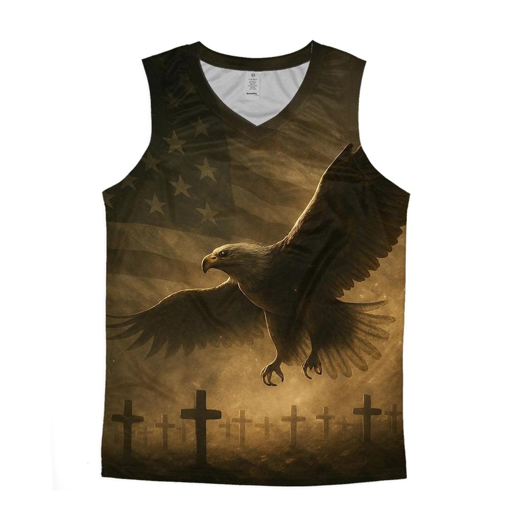 Eagle Over Remembrance Field custom tank tops