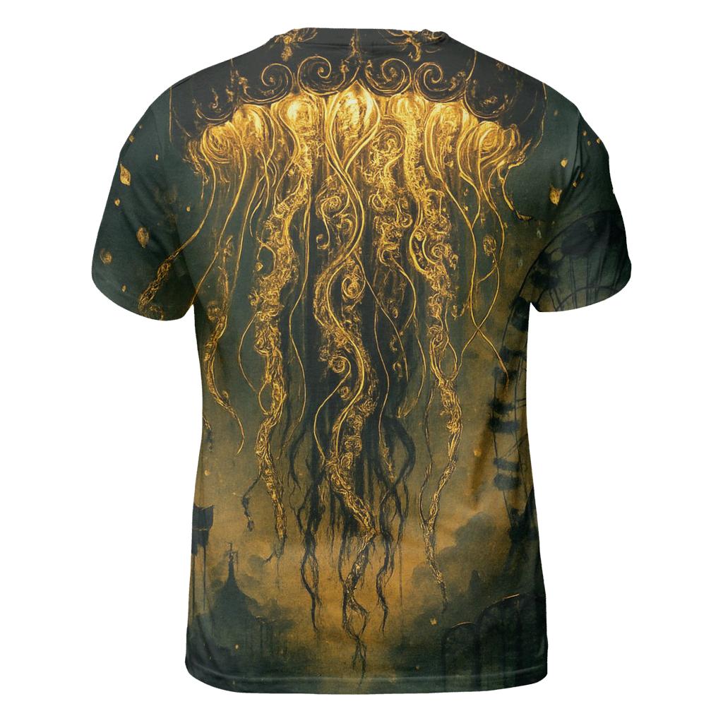 Gilded Jellyfish Nebula trendy printed shirt styles