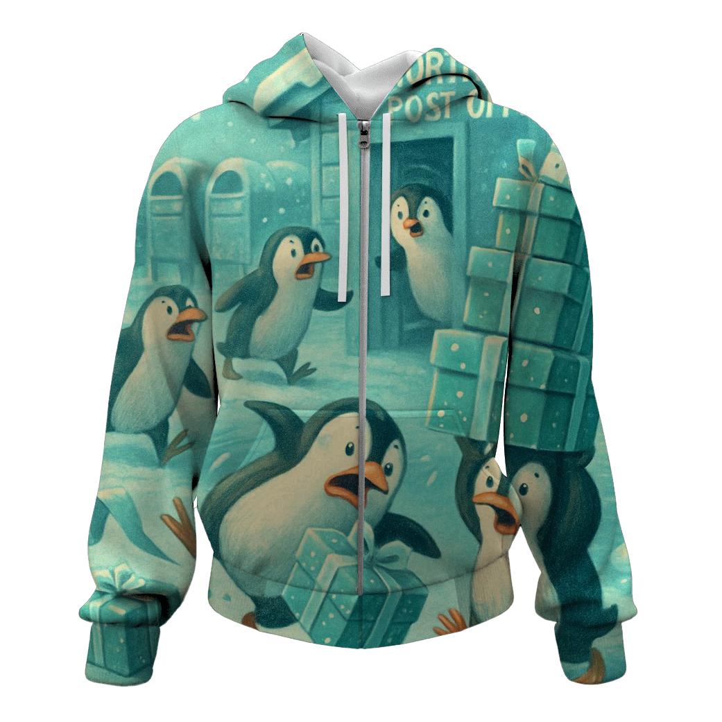 Penguin Post Office Panic graphic hoodies