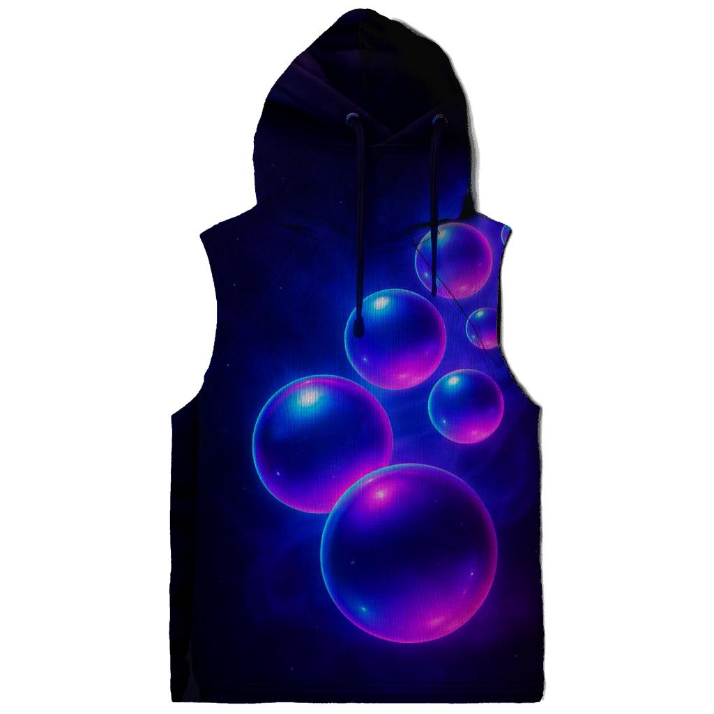 Neon Orb Cascade zip-up hoodies