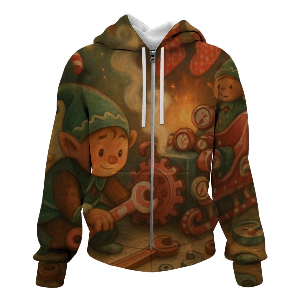 Gingerbread Mechanics Workshop embroidered hoodies