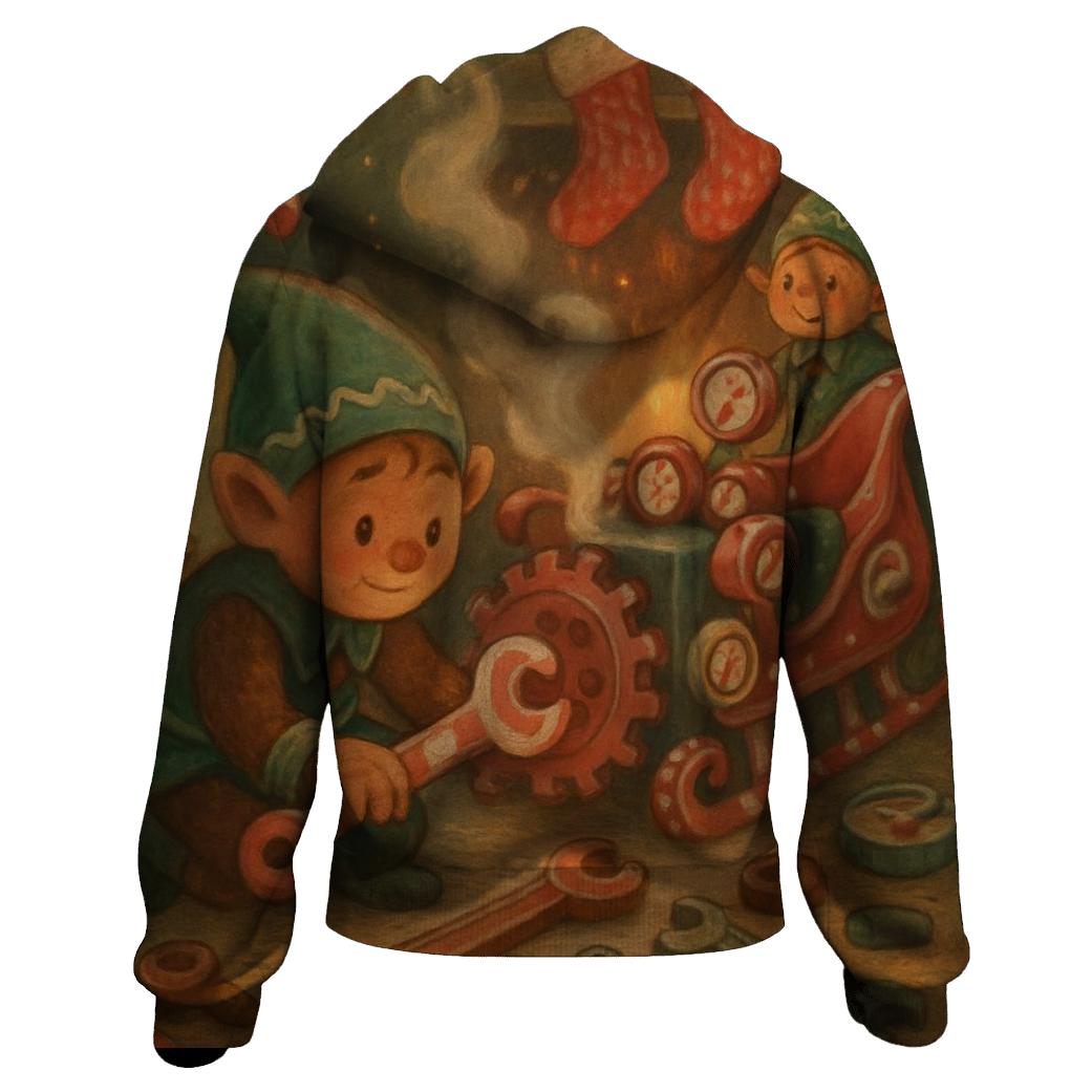 Gingerbread Mechanics Workshop embroidered hoodies