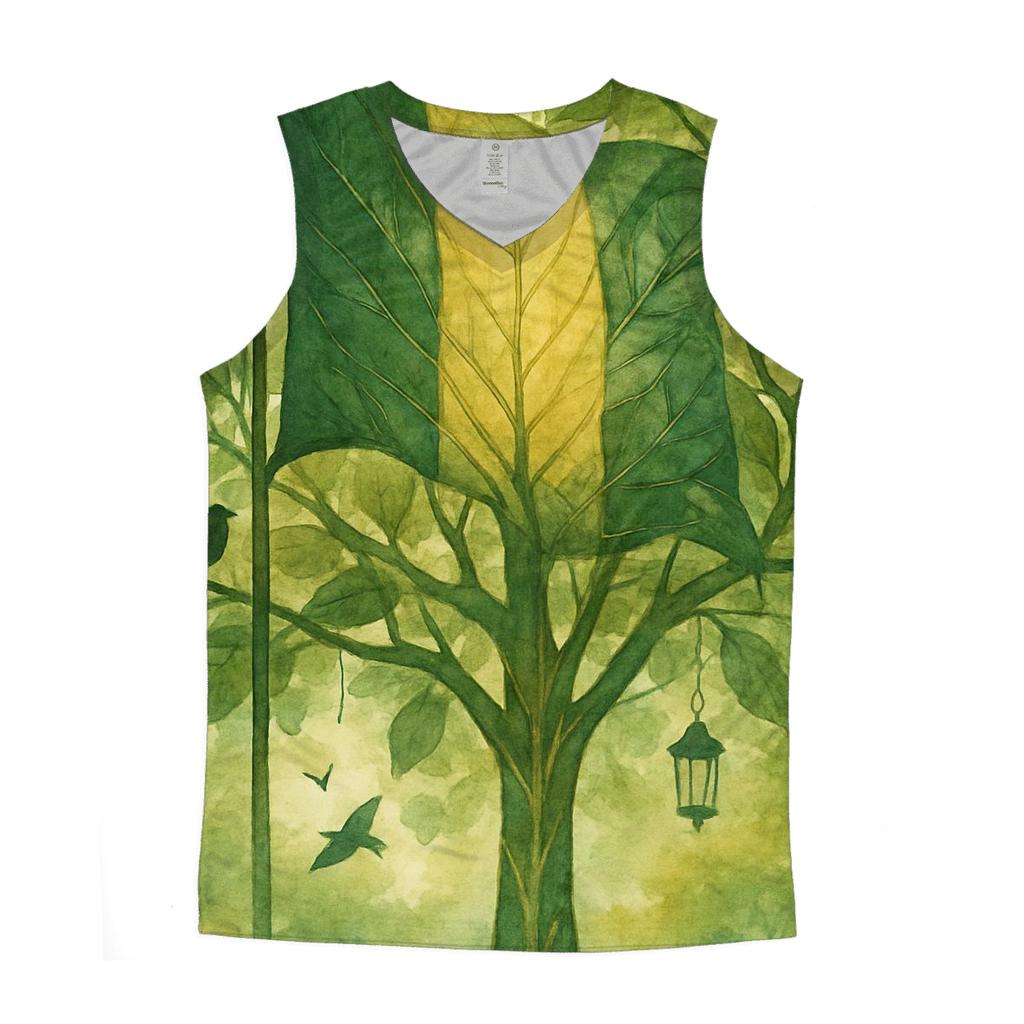 Forest Banner Becoming Canopy graphic print tank tops