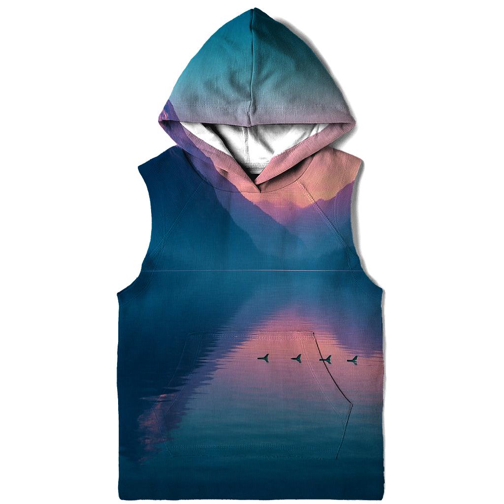 Cerulean Mountain Afterglow zip-up hoodies