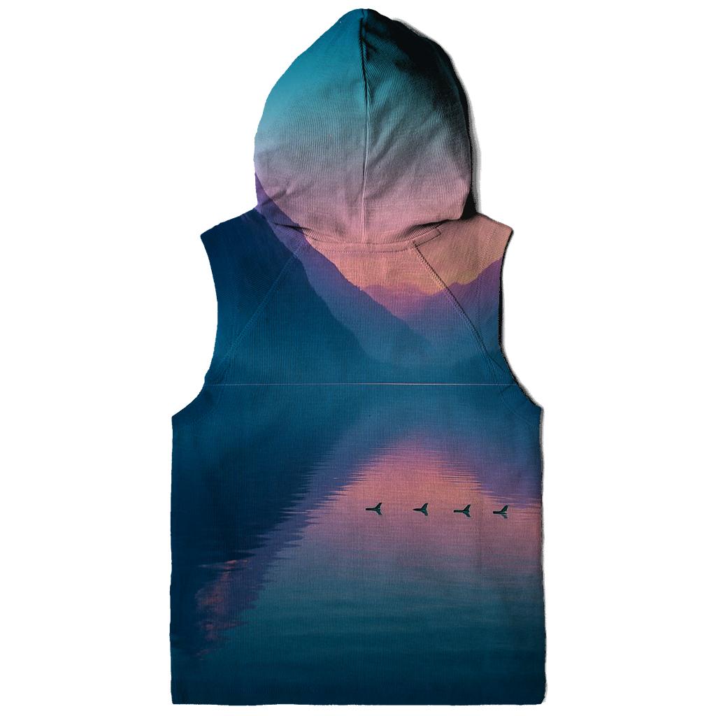 Cerulean Mountain Afterglow zip-up hoodies