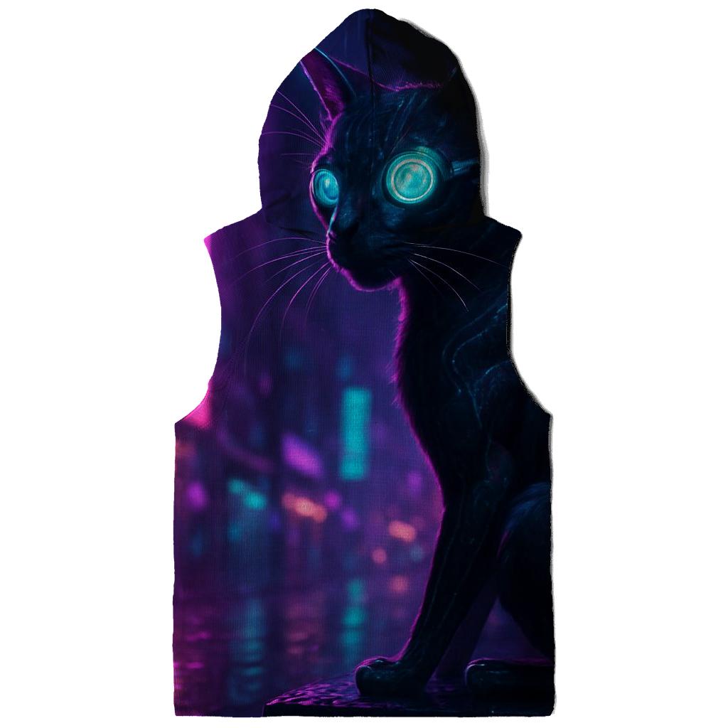 Cyber Alley Neon Stray embroidered hoodies