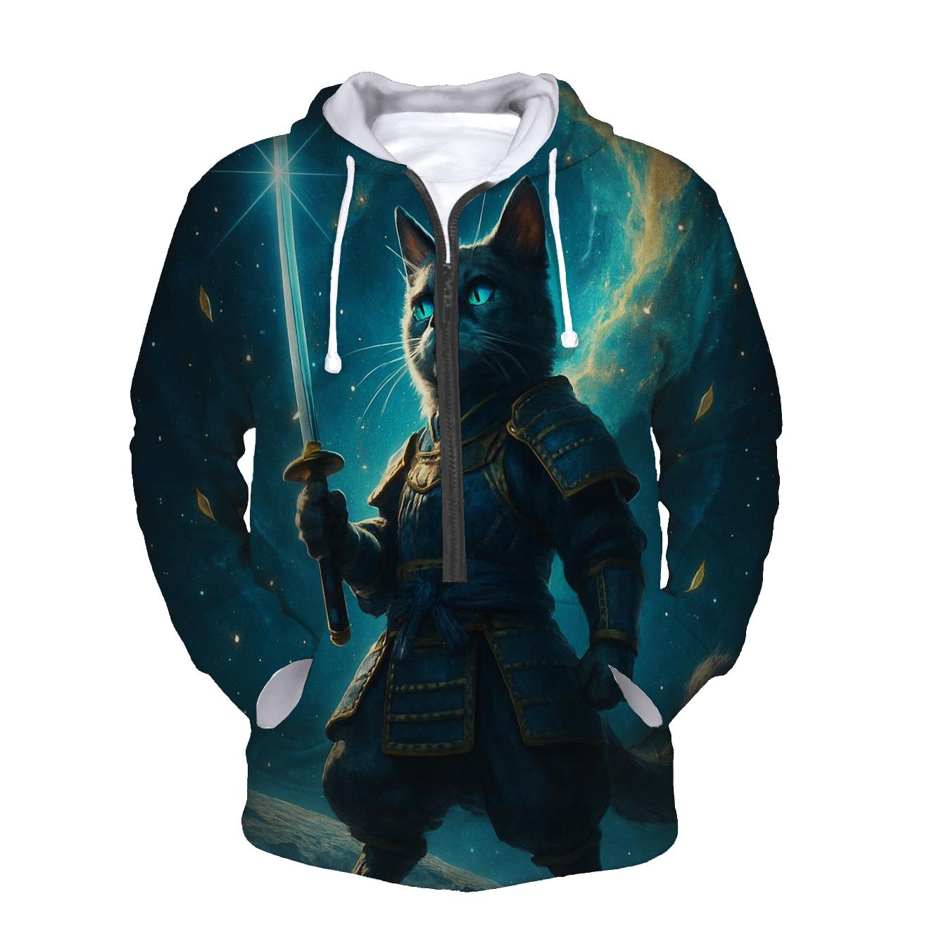 Nebula Knight Cat hoodies fashion