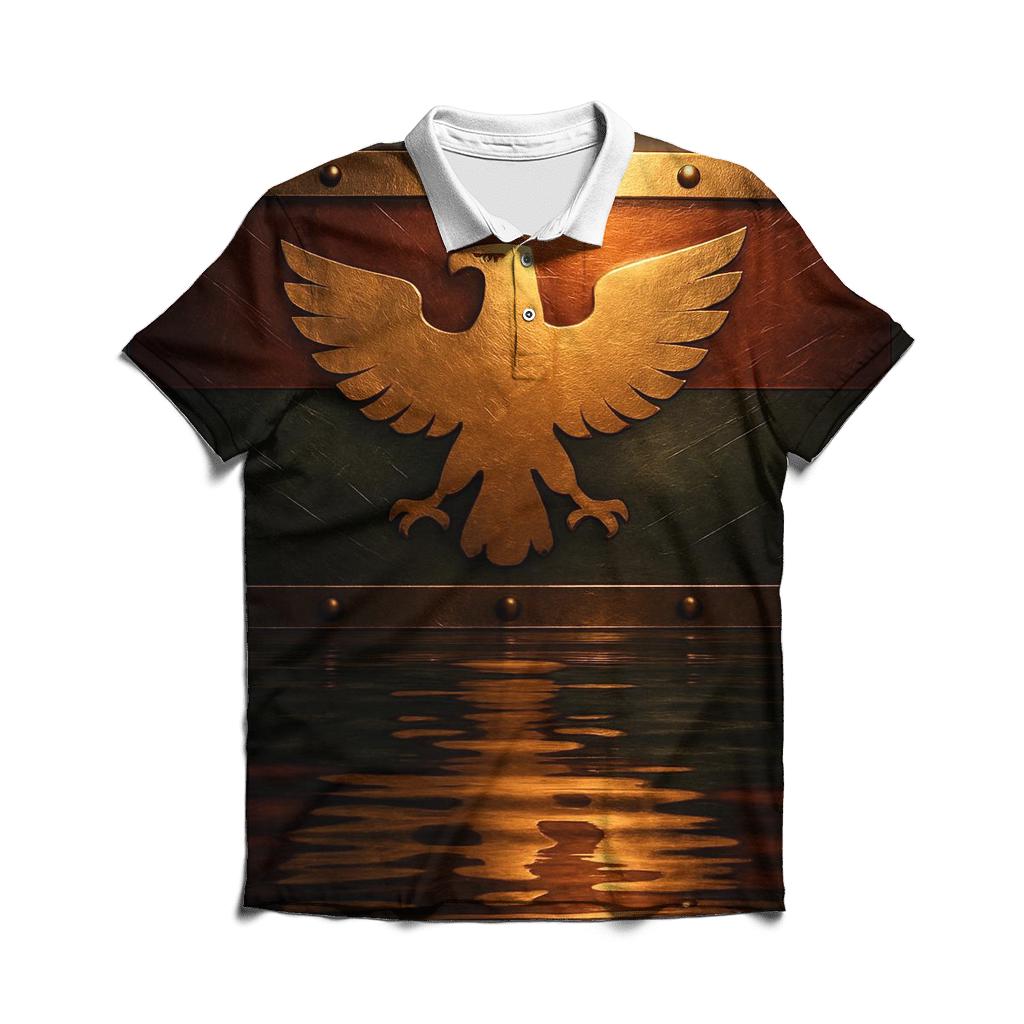 Golden Eagle Banner Reflection branded logo polo shirts
