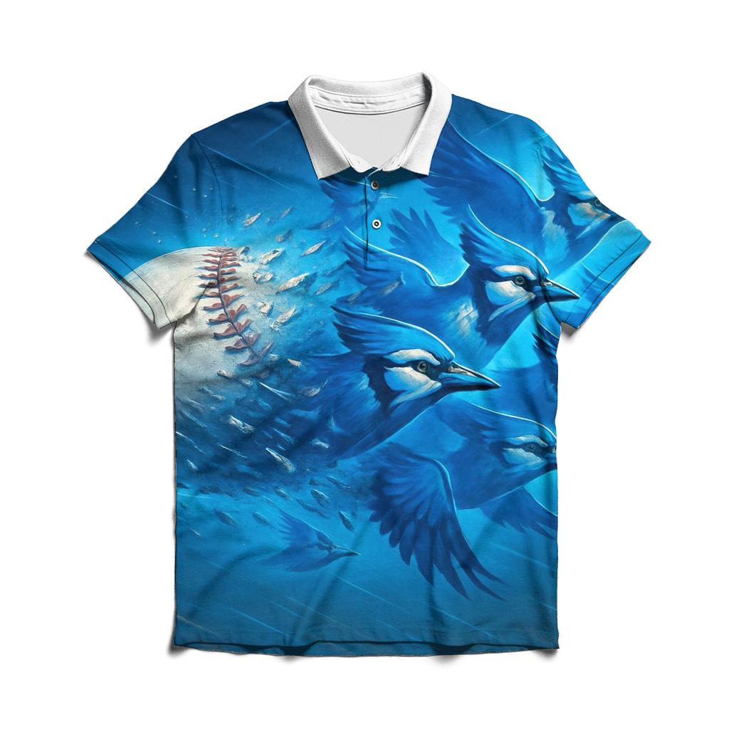 Feather Trail Blue Jays Charge premium cotton polo shirts