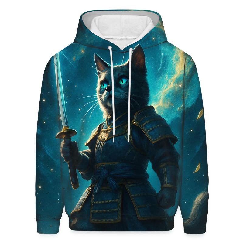 Nebula Knight Cat embroidered hoodies