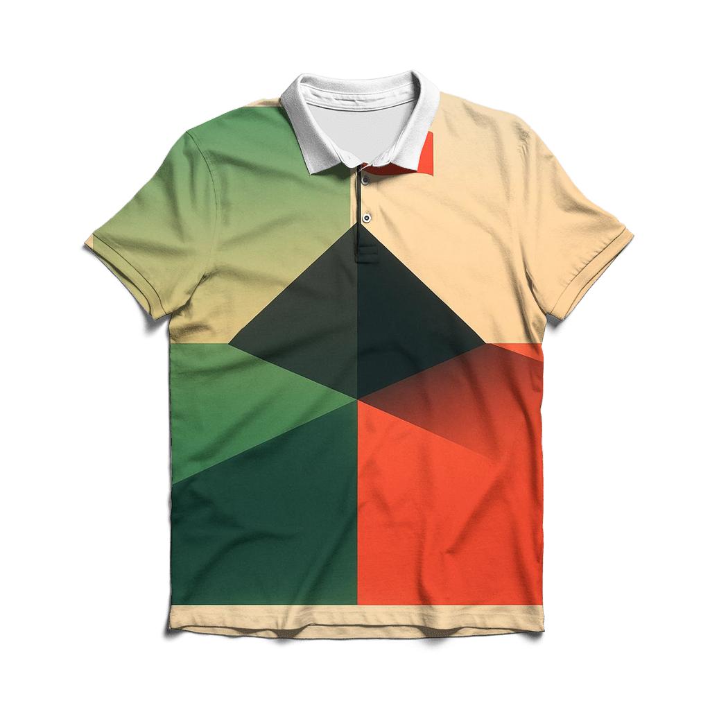 Minimalist Geometric Unity branded logo polo shirts