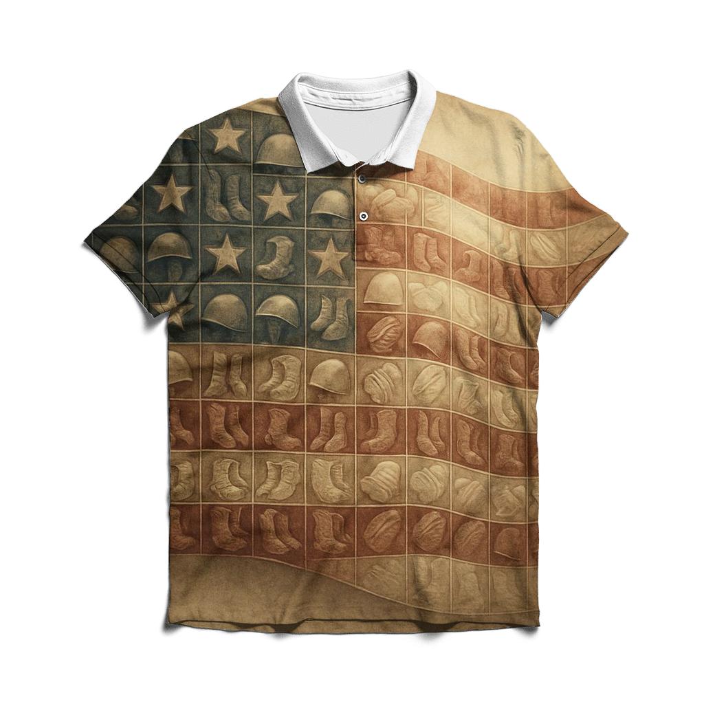 Veteran Honor Mosaic personalized polo shirts
