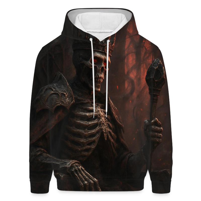 Ashen Throne Of The Bone King printed hoodies