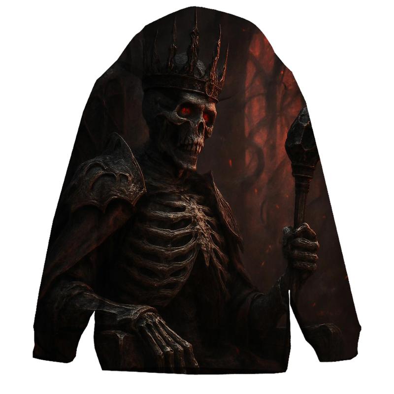 Ashen Throne Of The Bone King printed hoodies