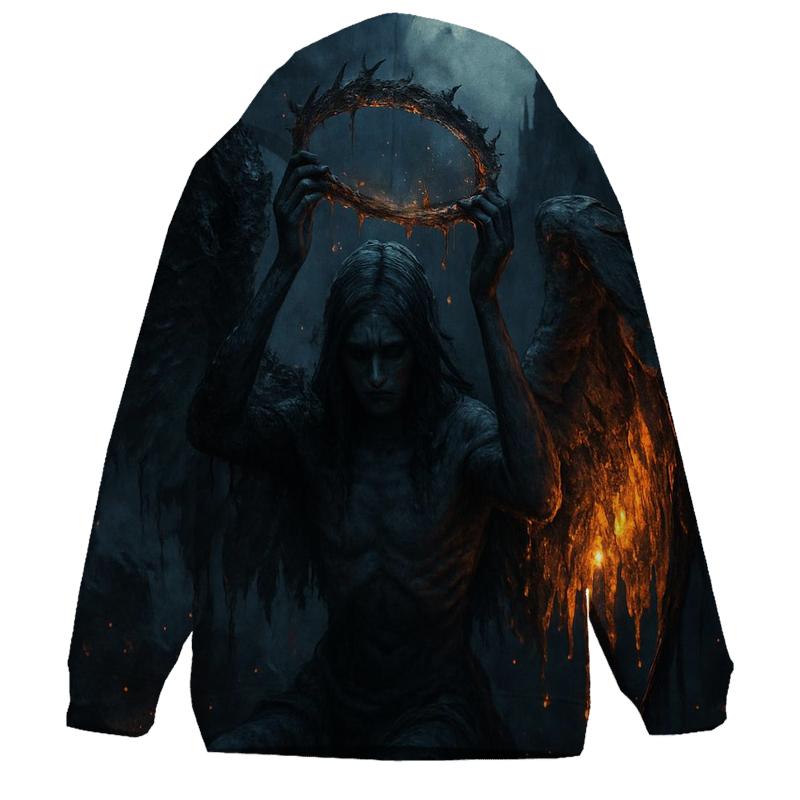 Fallen Angel Of Coal And Ember zip-up hoodies