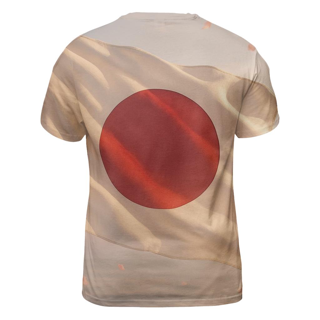 Sunlit Japanese Silk Wave trendy printed shirt styles