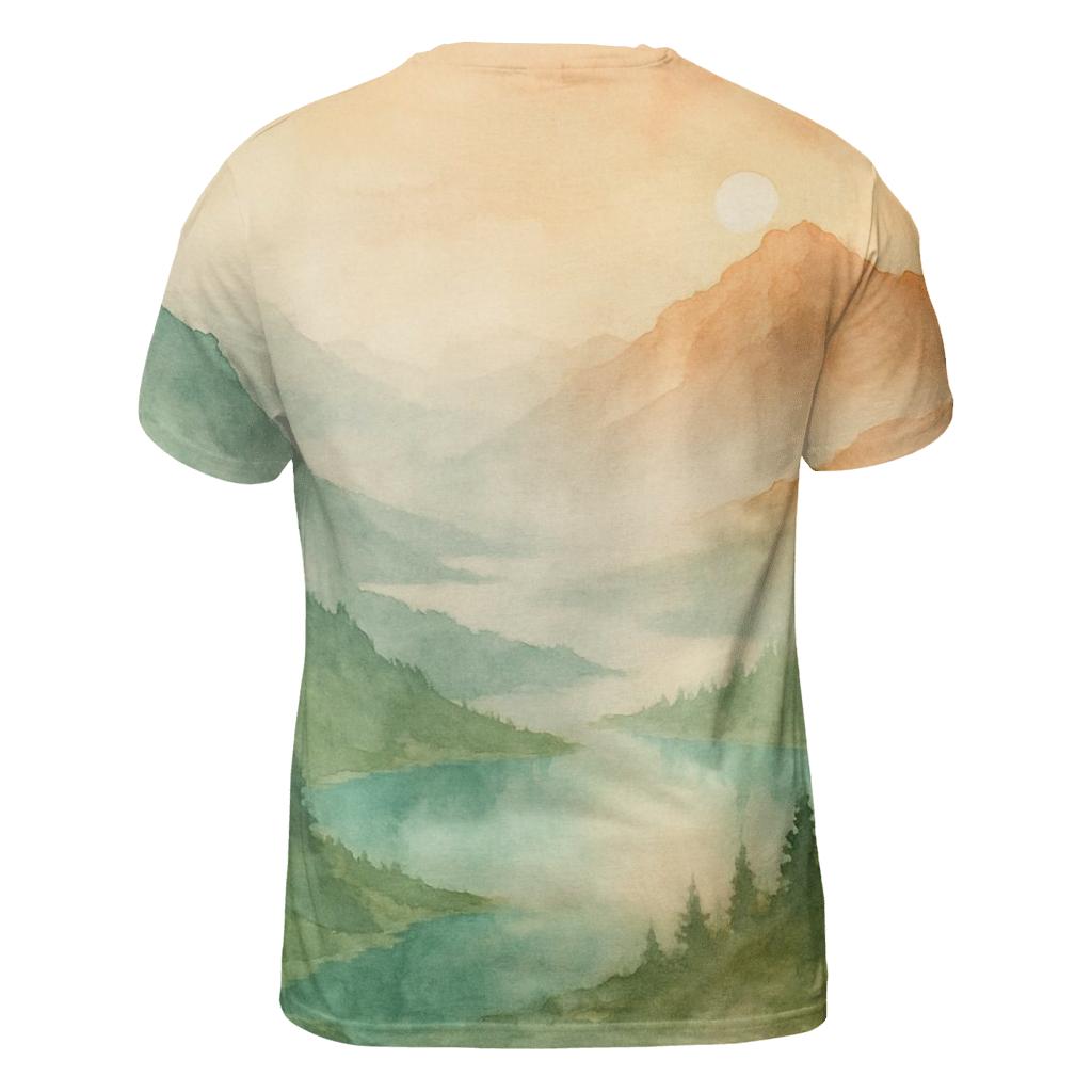 Tricolor Alpine Watercolor custom all-over print shirts