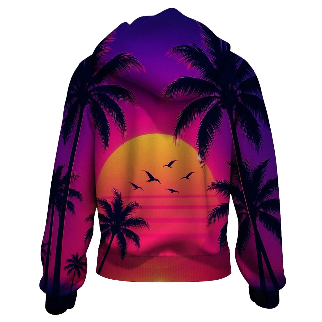 Neon Palm Reverie hoodies fashion