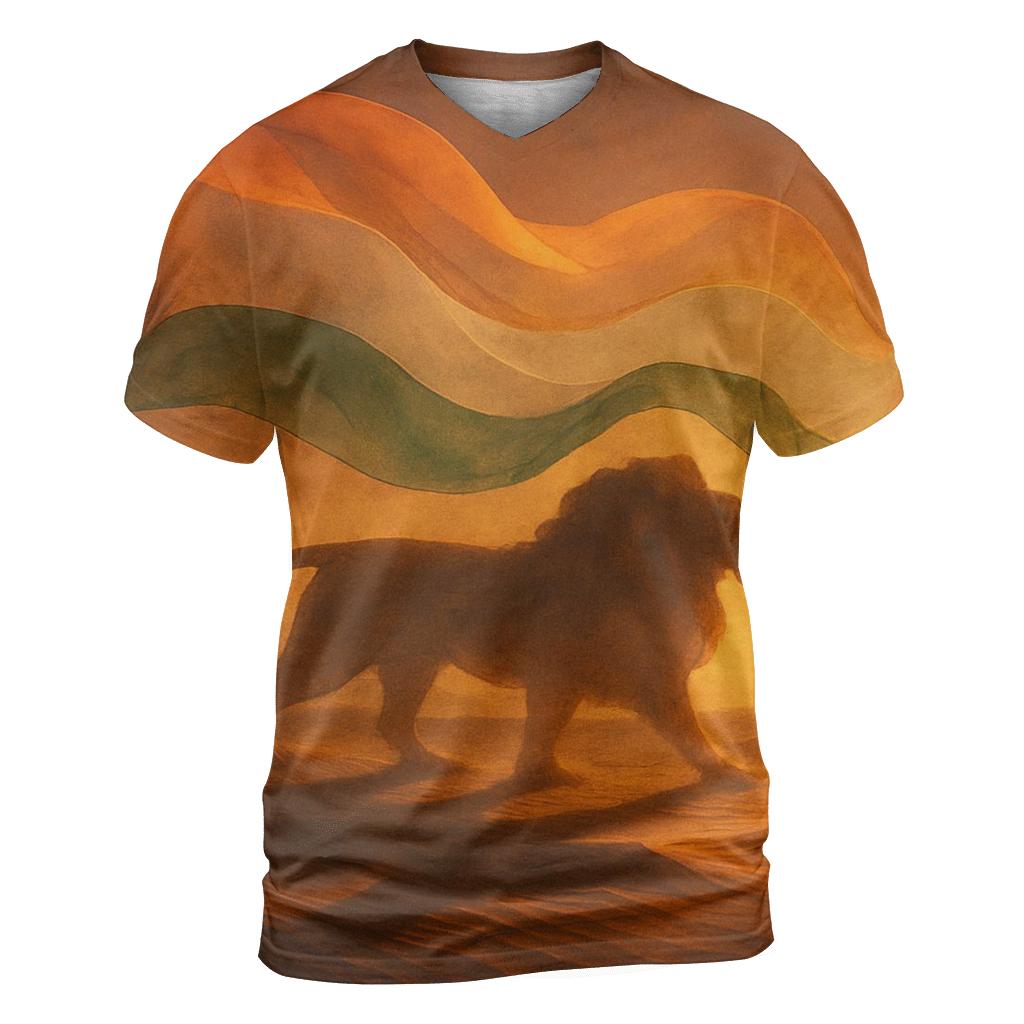 Surreal Desert Flag Mirage vibrant all-over design tees