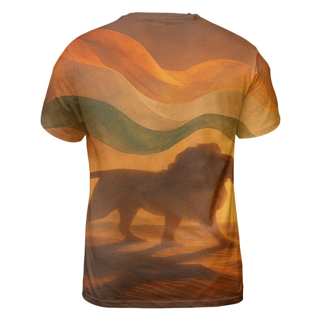 Surreal Desert Flag Mirage vibrant all-over design tees