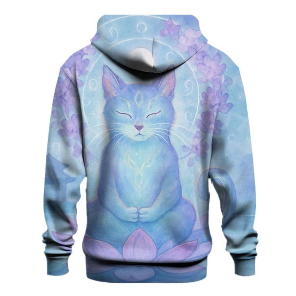 Lotus Guardian Cat premium hoodies