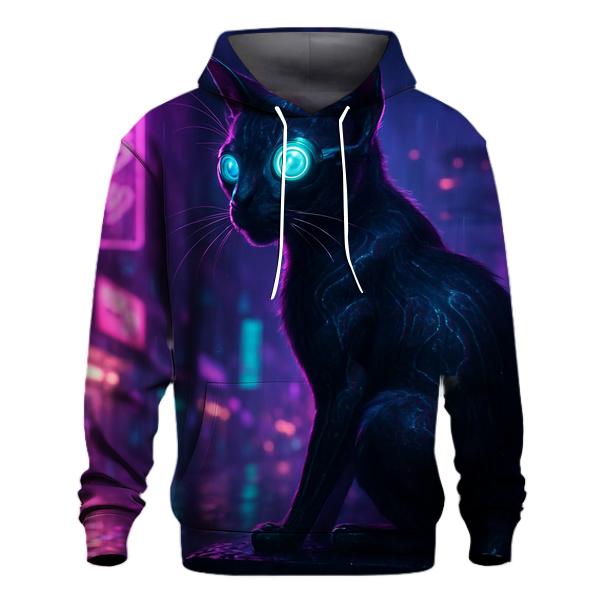 Cyber Alley Neon Stray embroidered hoodies