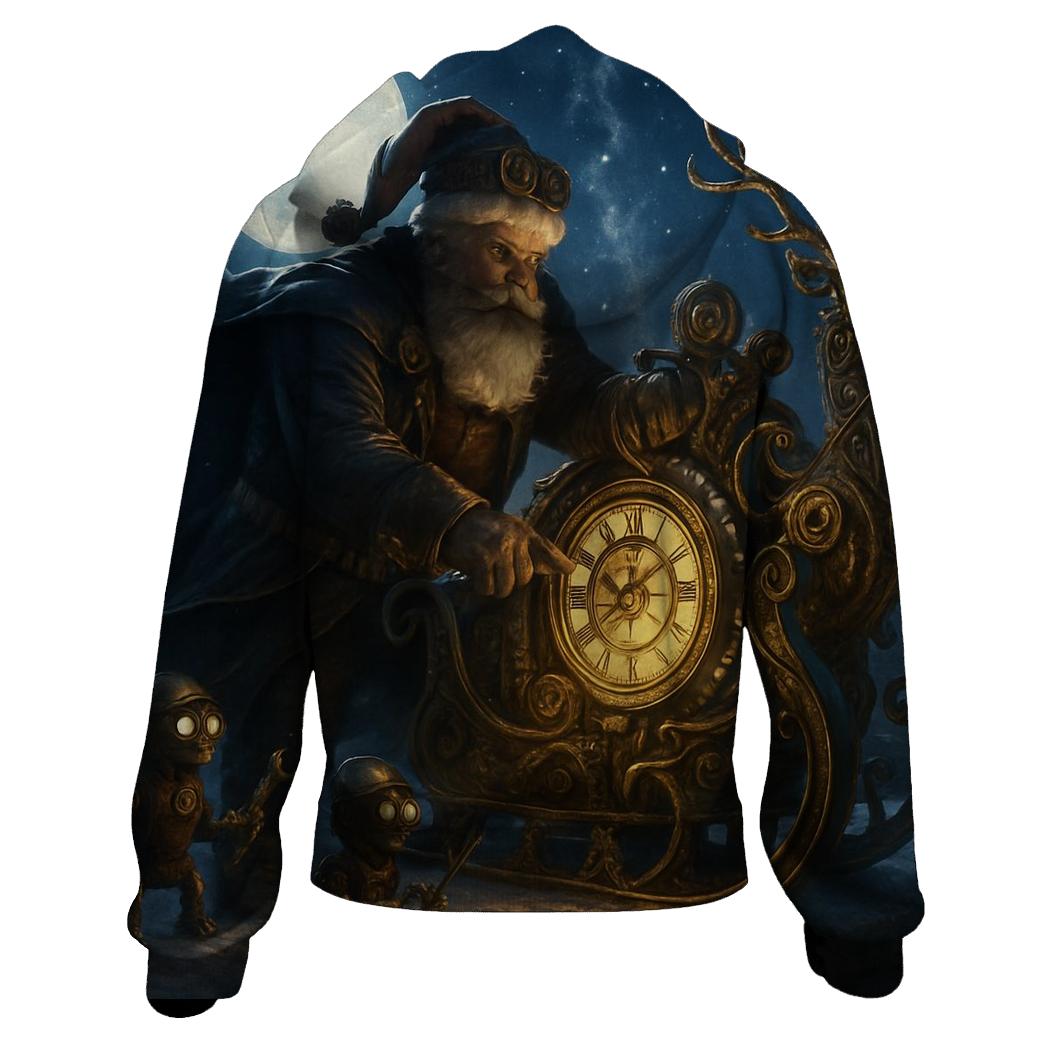 Clockwork Midnight Santa zip-up hoodies