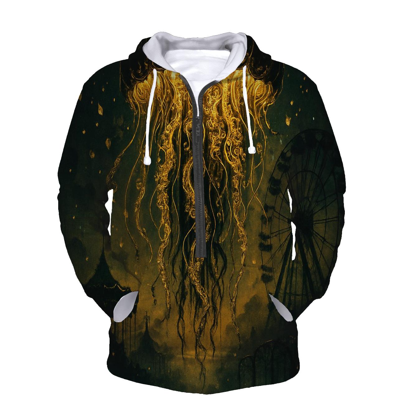 Gilded Jellyfish Nebula zip-up hoodies