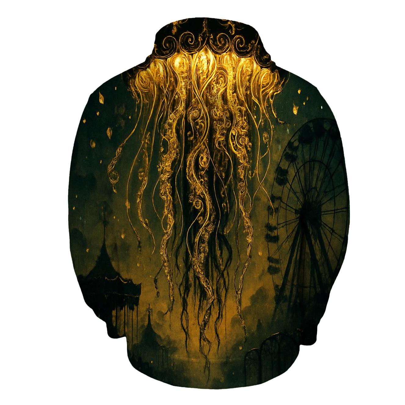 Gilded Jellyfish Nebula zip-up hoodies