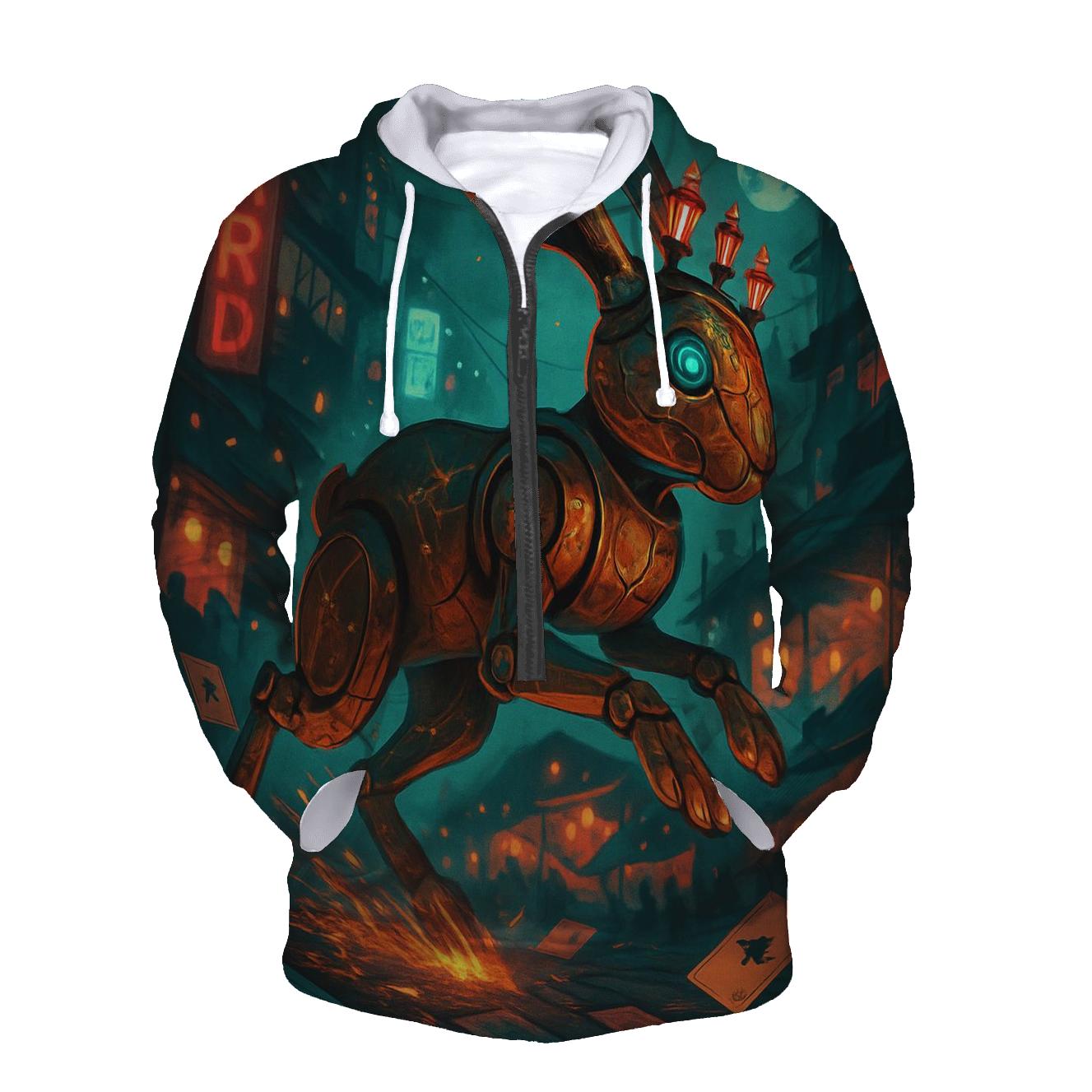 Clockwork Hare Of Midnight Markets lightweight hoodies