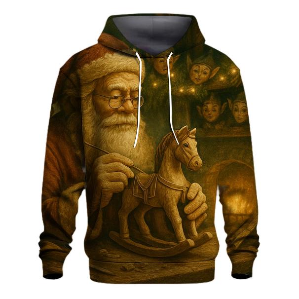 Woodland Toymaker Santa embroidered hoodies