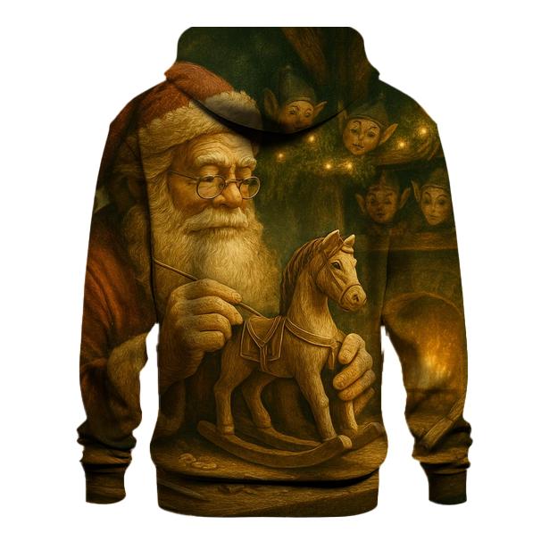 Woodland Toymaker Santa embroidered hoodies