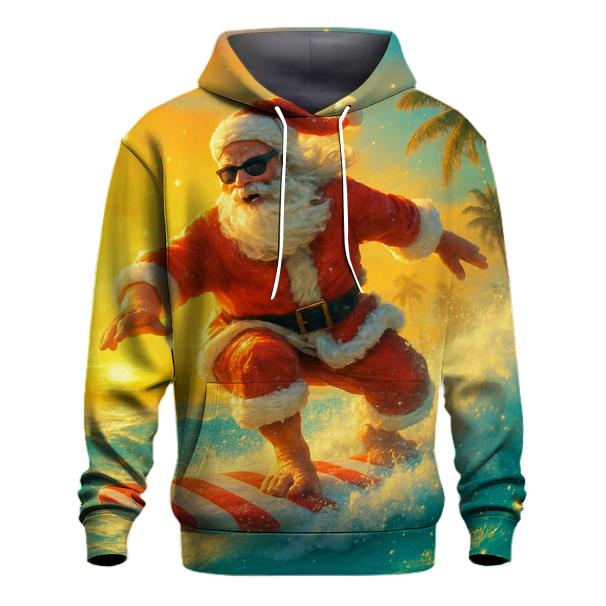 Surfing Tropic Santa premium hoodies