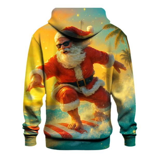Surfing Tropic Santa premium hoodies