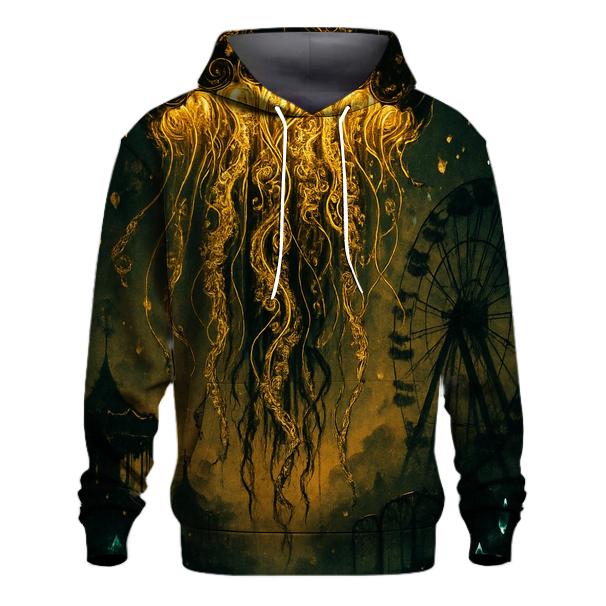Gilded Jellyfish Nebula embroidered hoodies