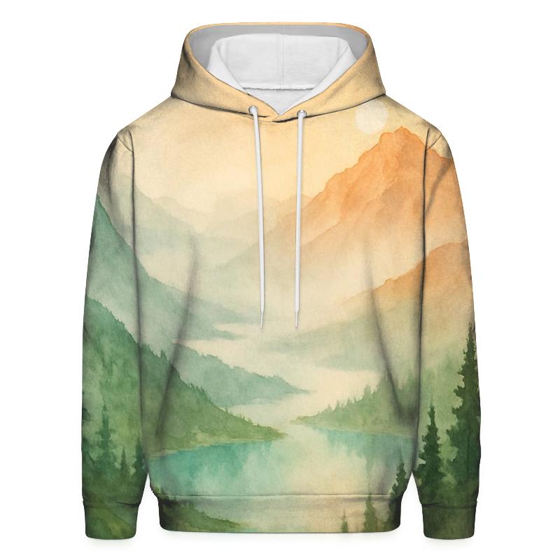 Tricolor Alpine Watercolor premium hoodies