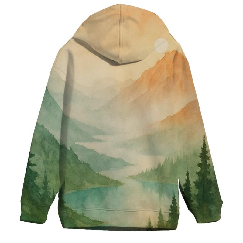 Tricolor Alpine Watercolor premium hoodies