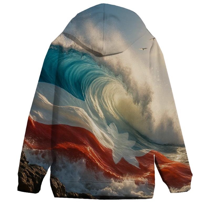 Coastal Flag Merged With Ocean hoodie trends