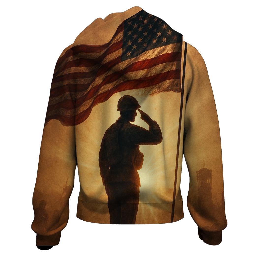 Dawn Sentinel Flag zip-up hoodies