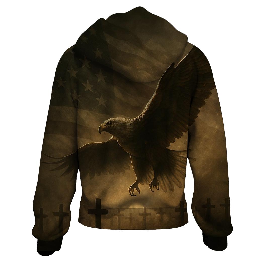 Eagle Over Remembrance Field lightweight hoodies