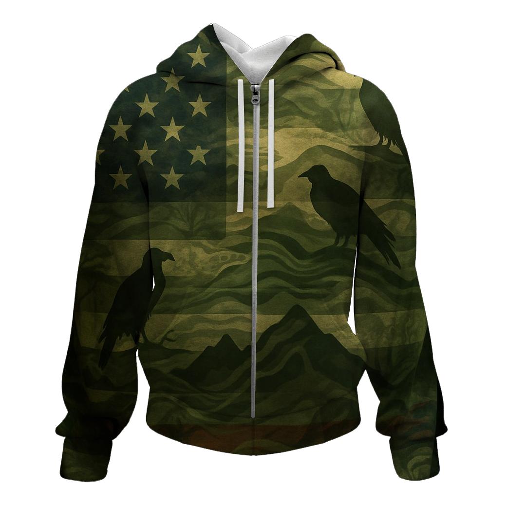 Camouflage Stars Fusion lightweight hoodies