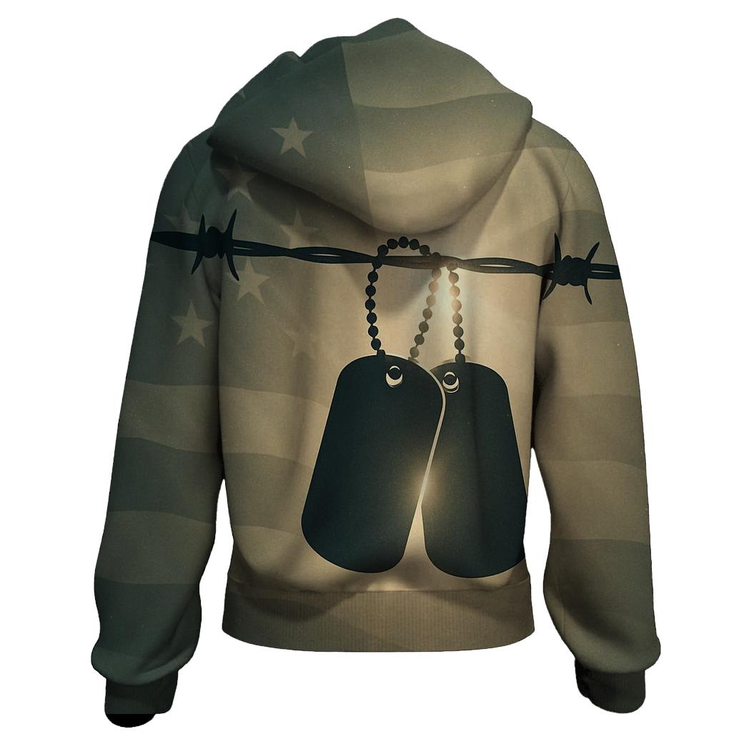 Dog Tags Of Dawn printed hoodies