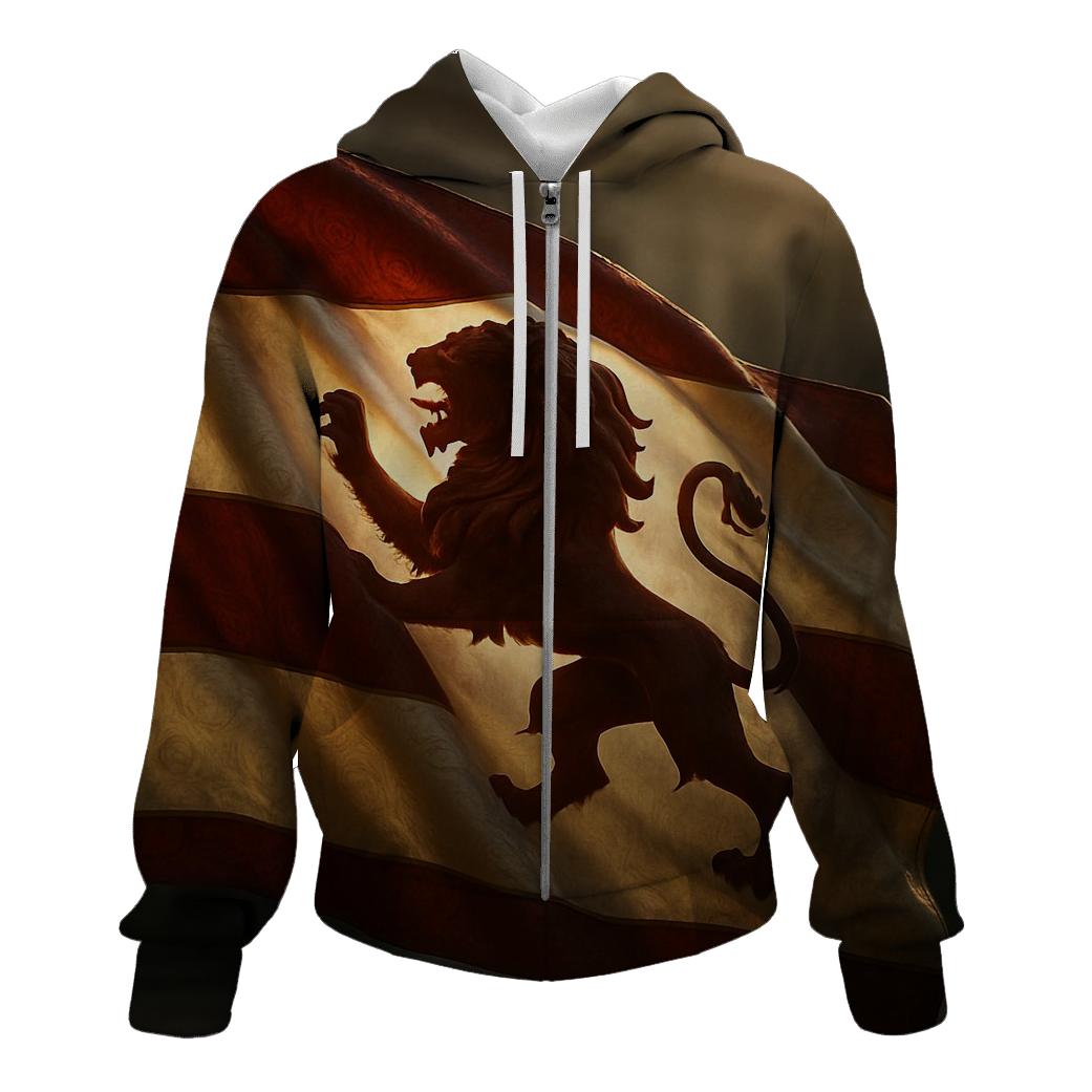 Silk Lion Crest In Motion hoodie designs