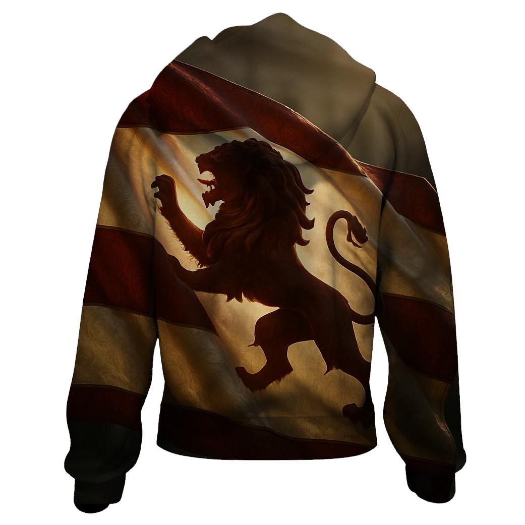 Silk Lion Crest In Motion hoodie designs