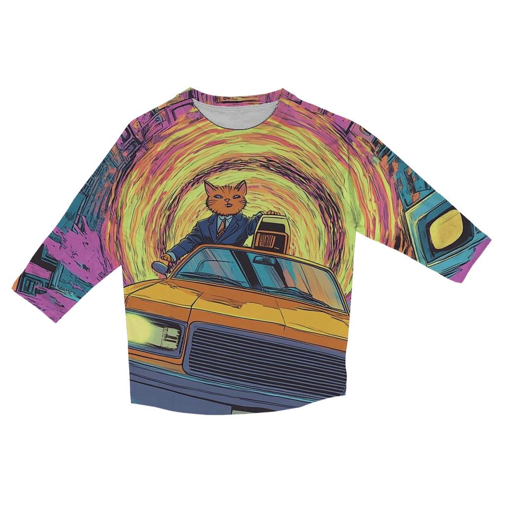 Toon Taxi Time Warp fashion 3/4 sleeve shirts