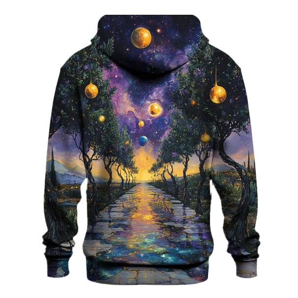 Salvador Dali Inspired Cosmic Garden designer hoodies