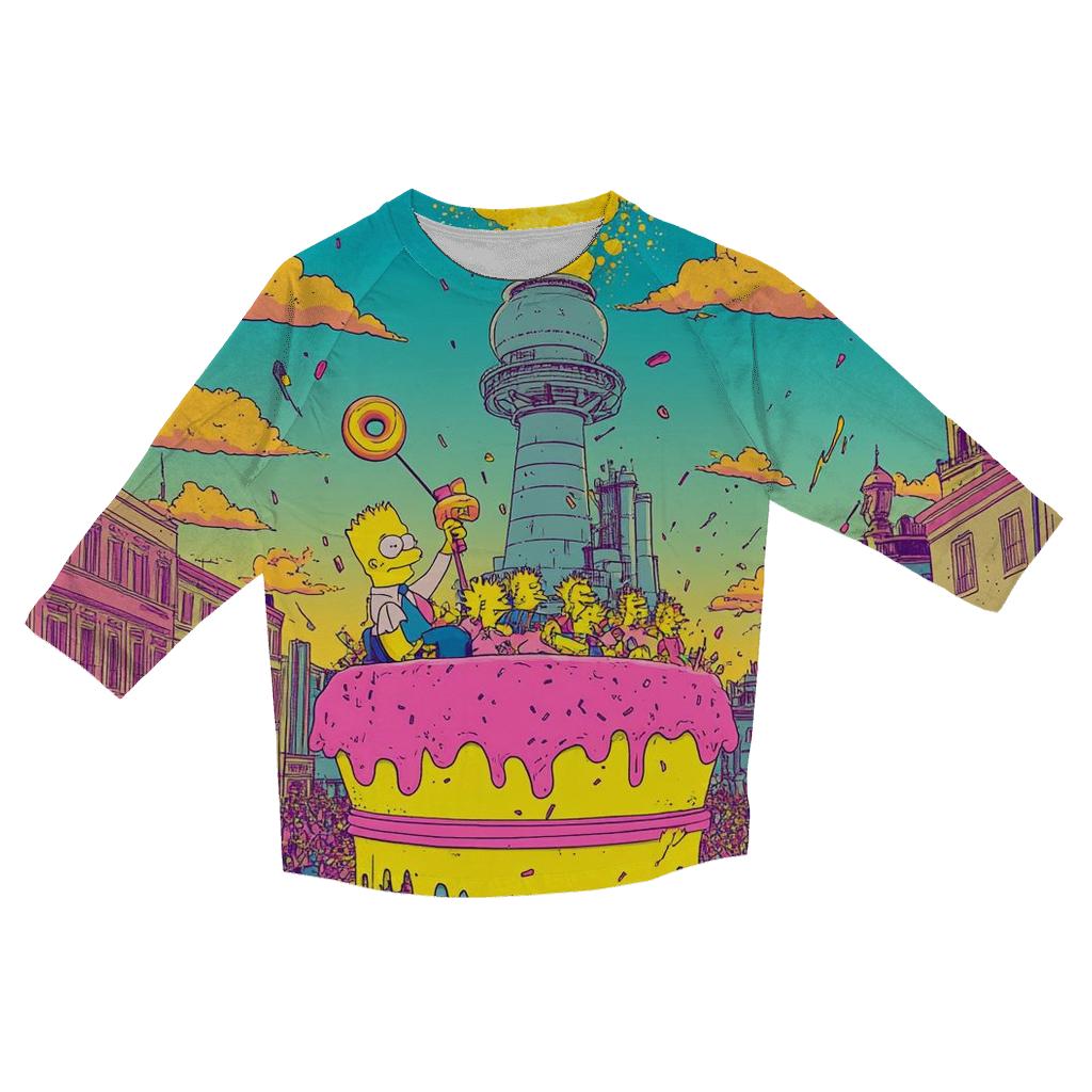 Springfield Sunset Riot fashion 3/4 sleeve shirts